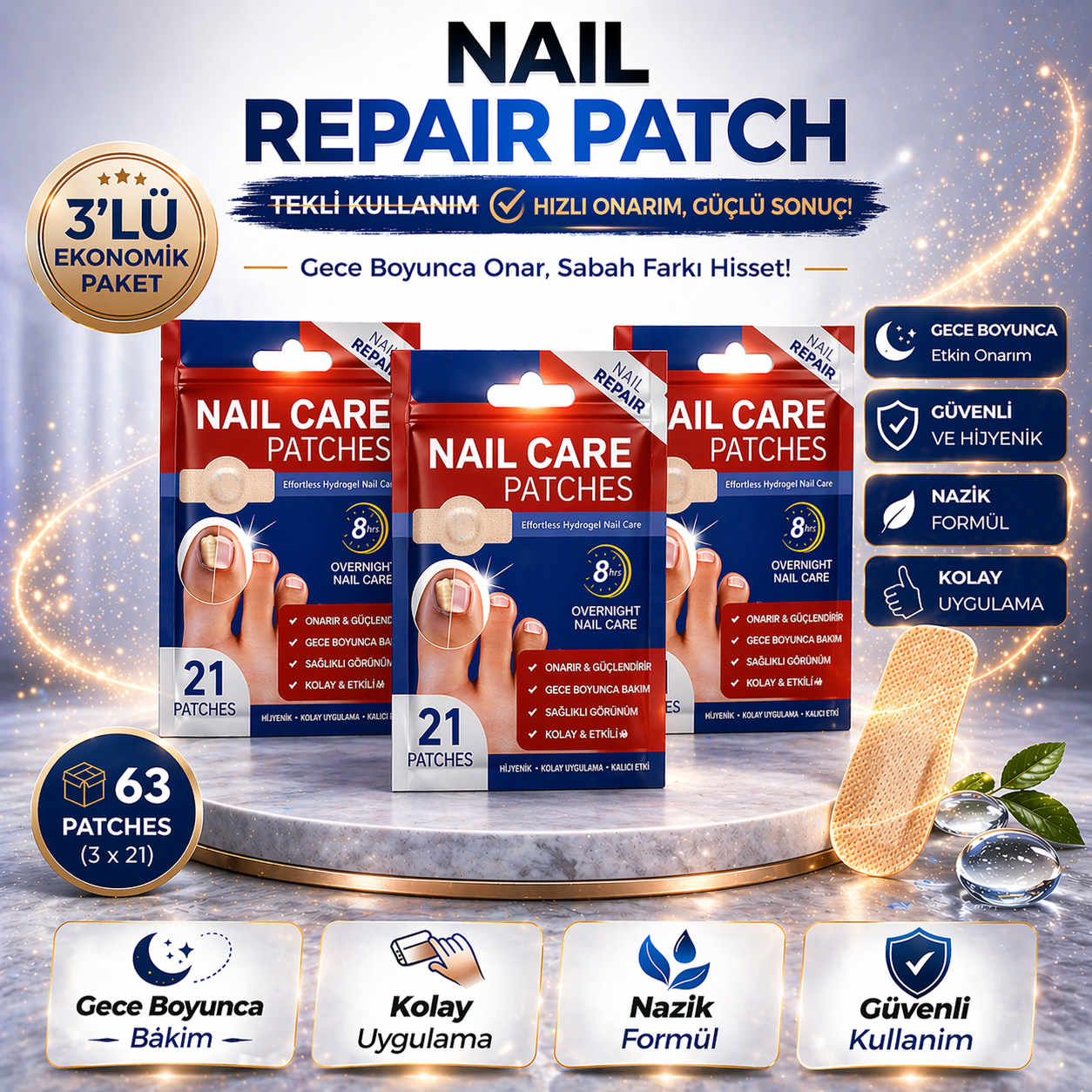 NAIL PATCHES - 3'LÜ AVANTAJ PAKET