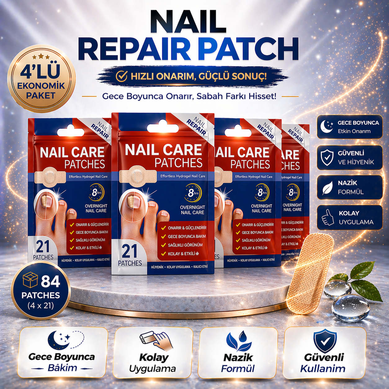 NAIL PATCHES - 4'Lü AVANTAJ PAKET